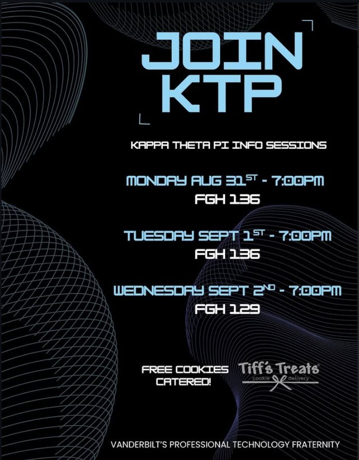 Fall 2026 Rush Flyer — Info Sessions Aug 31, Sept 1, Sept 2 at 7 PM
